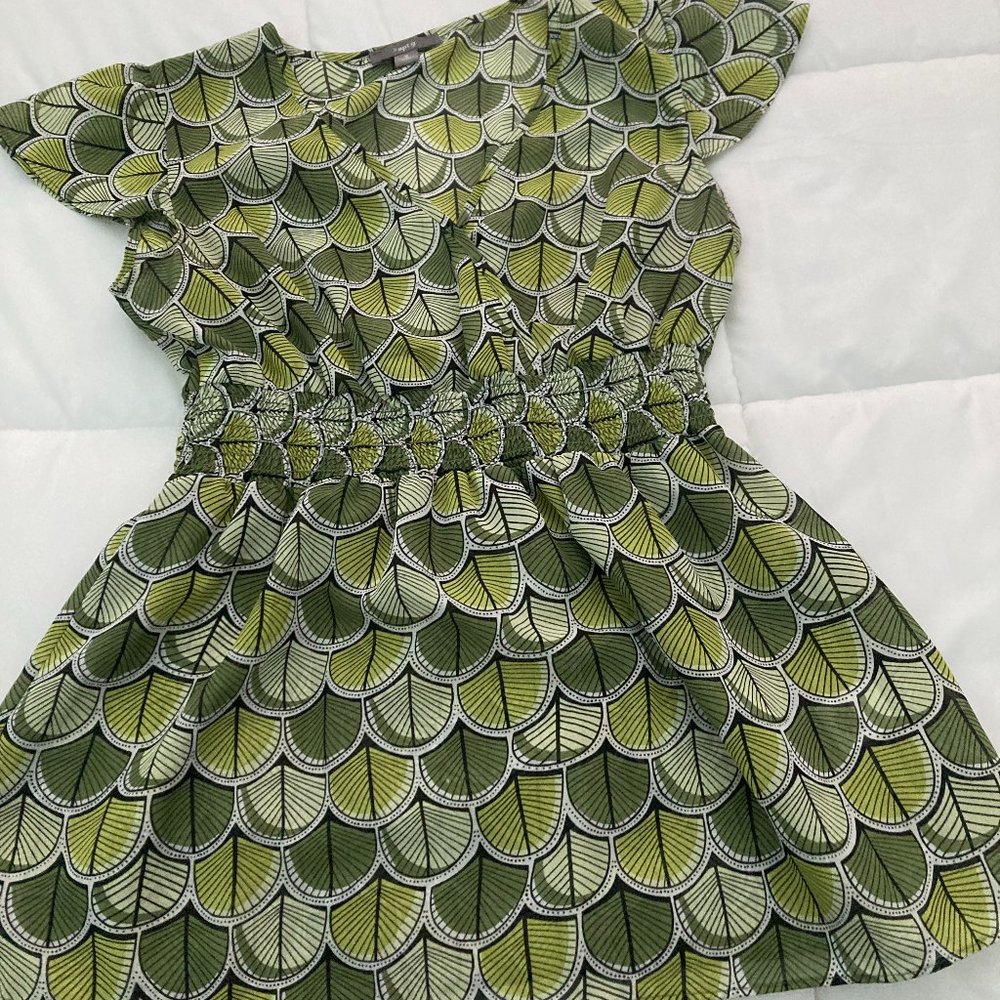 Green, black and white Apt 9 top- small